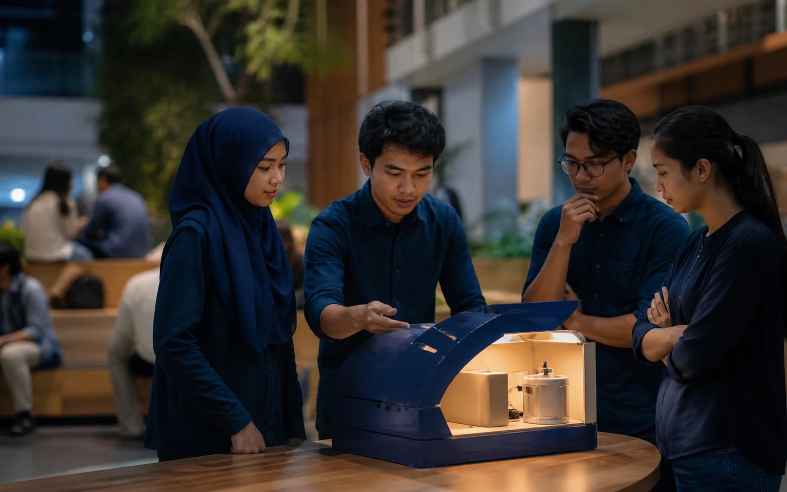 Illustrative team learning from a prototype